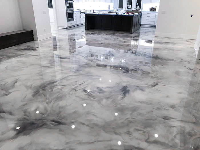 Marbled Metallic Floor dunwoody