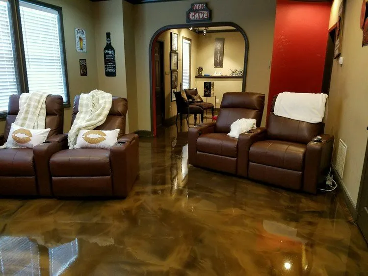 dark epoxy floor